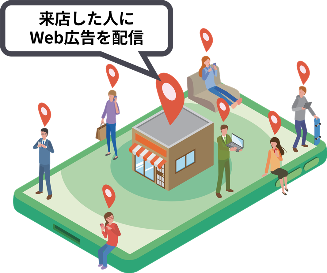 ジオターゲティングのイメージイラスト